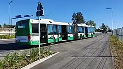 Een Scania-bus van lijn 18, gefotografeerd in Laagri