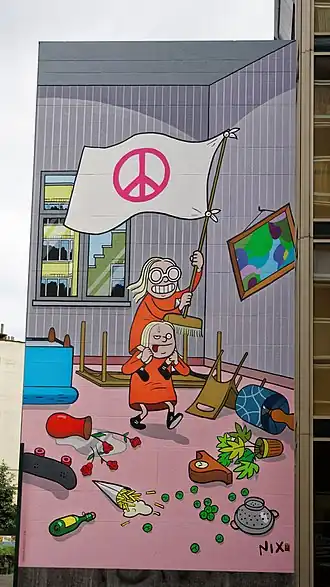 Stripmuur in Brussel