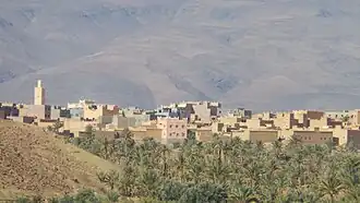 De oase van het dorp N'kob