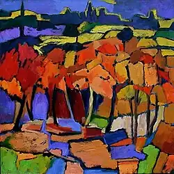 Angenelle Thijssen: Nocturne in paars. 2001. 95 x 95&nbsp;cm.