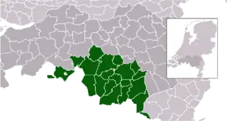 Kaart van (Noord-)Brabantse Kempen