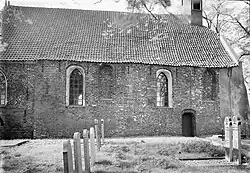 Noordmuur vóór de restauratie (1942)