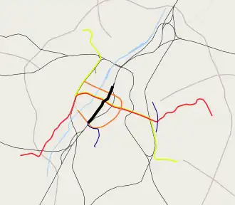 Noord-Zuidpremetrotunnel op de kaart