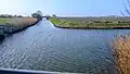 Het Noordpolderkanaal (links) en de Zijlriet (rechts)