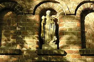 Norbertus in de poort van de Abdij van Berne