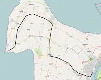 Spoorlijn Nordenham - Eckwarderhörne op de kaart