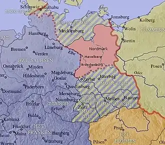 Rijk van Rikdag, onderste gearceerd gebied.