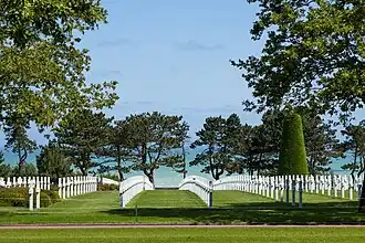 Zicht op de begraafplaats