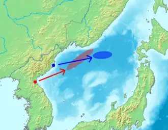 De raketlanceringen van 5 juli 2006.