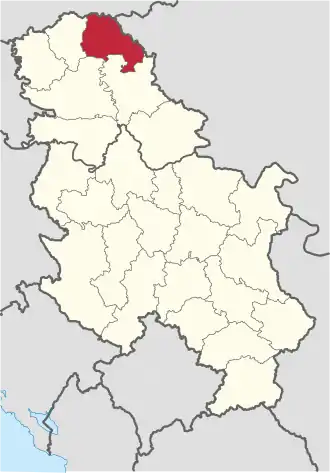 Kaart van Noord-Banaat