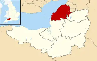 Kaart van North Somerset