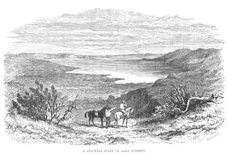 De noordwestpunt van het Torrensmeer, getekend door John McDouall Stuart