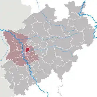 Kaart van Mülheim an der Ruhr