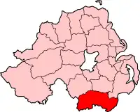 Kaart van Newry and Mourne