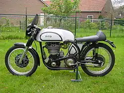 Featherbed frame: in dit geval in een 350cc-40M Manx uit 1958