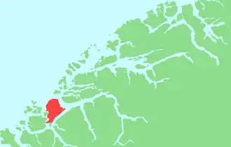 Kaart van Hareidlandet