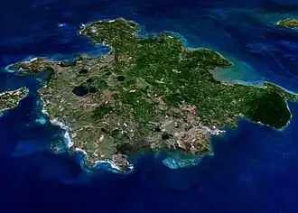 Nosy Be vanuit de ruimte