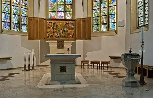 Darup, St. Fabianus- en Sebastiaanskerk (altaarstuk)