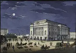 Karl Beggrov, Het nieuwe Alexandrinskitheater, 19e-eeuwse prent