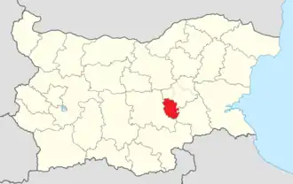 Kaart van Nova Zagora