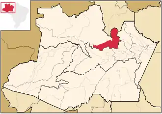 Kaart van Novo Airão