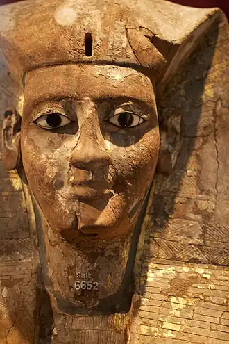 Hoofd van de rishi kist van farao Antef VII British Museum