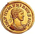 Een late aureus, van keizer Numerianus (283-284)