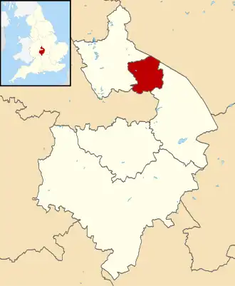 Kaart van Nuneaton and Bedworth