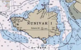 Kaart van Nunivak Island