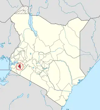 Kaart van Nyamira County