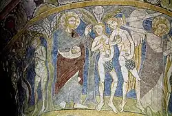 God berispt Adam en Eva