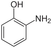 Structuurformule van 2-aminofenol