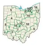 Congresdistricten van Ohio vanaf 2003