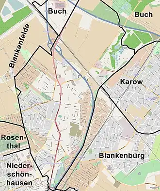 Kaart van Französisch Buchholz