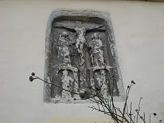 Kruisigingsreliëf in de Catharinakerk