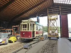 Motorwagen OS 12 uit Odense (bouwjaar 1911) in Remise 1.