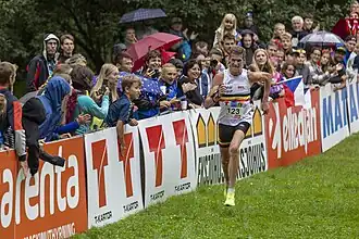 Michiels tijdens de Wereldbeker-westrijd in het Tsjechische Česká Lípa in 2023.