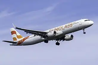 Een Airbus A321-200 van Sunclass Airlines