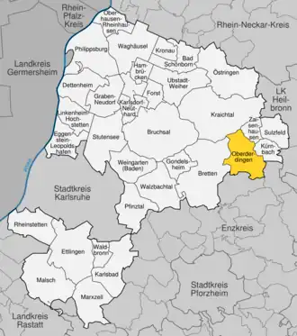 Kaart van Oberderdingen