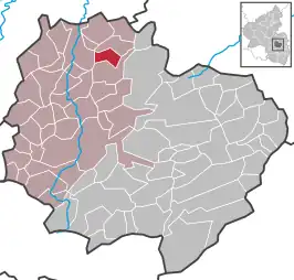 Kaart van Oberhausen an der Appel