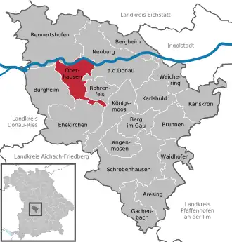 Kaart van Oberhausen