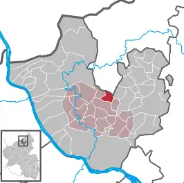 Kaart van Oberhonnefeld-Gierend