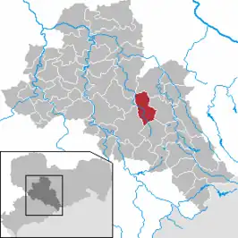 Kaart van Oberschöna