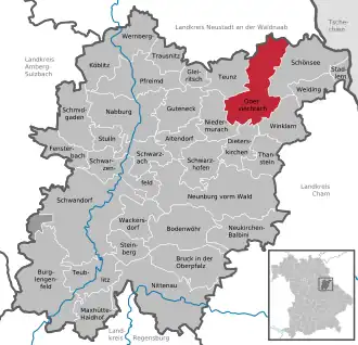 Kaart van Oberviechtach