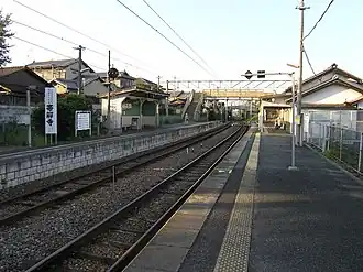 De sporen van het station.