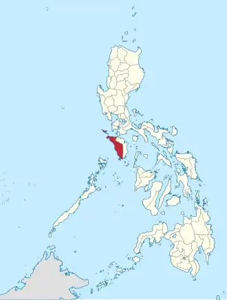 Locatie van Occidental Mindoro in de Filipijnen