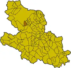 Locatie van Ocre in L'Aquila (AQ)