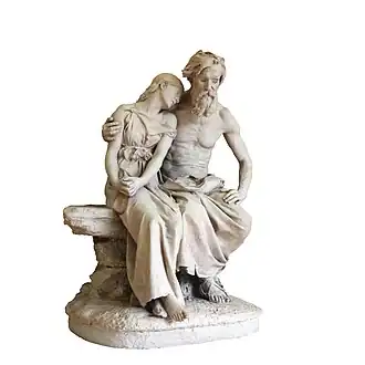 Sculptuur van Oedipus te Colonus (1882), Jean-Baptiste Hugues, Musée de Grenoble