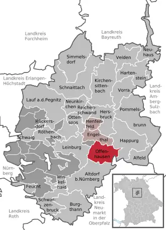 Kaart van Offenhausen