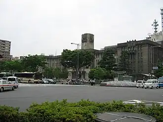 Zicht op het stadhuis.